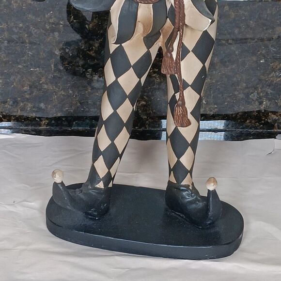 Vintage Joker Court Jester Figurine Composite Wood Statue Philippines 16"H - Picture 16 of 16